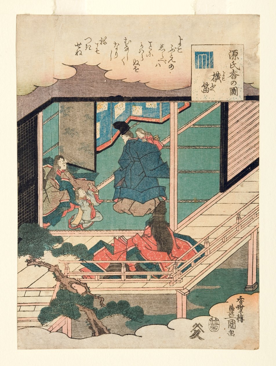 Flet (Yokobue), ok.1845 (drewno) autorstwa Utagawa Kunisada