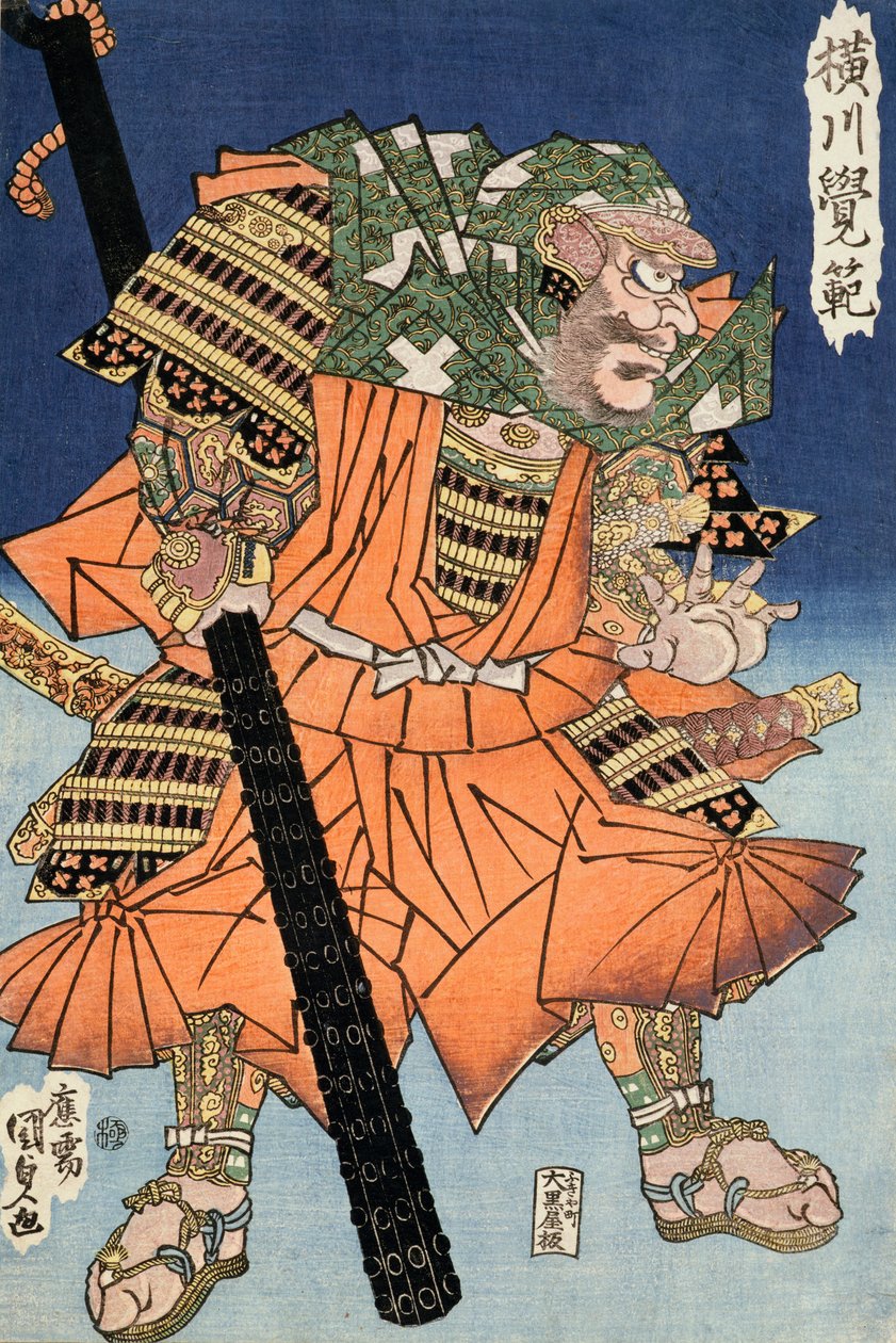Mnich wojownik Yokogawa Kakuhan, wyd. 1830 (kolorowy drzeworyt) autorstwa Utagawa Kunisada