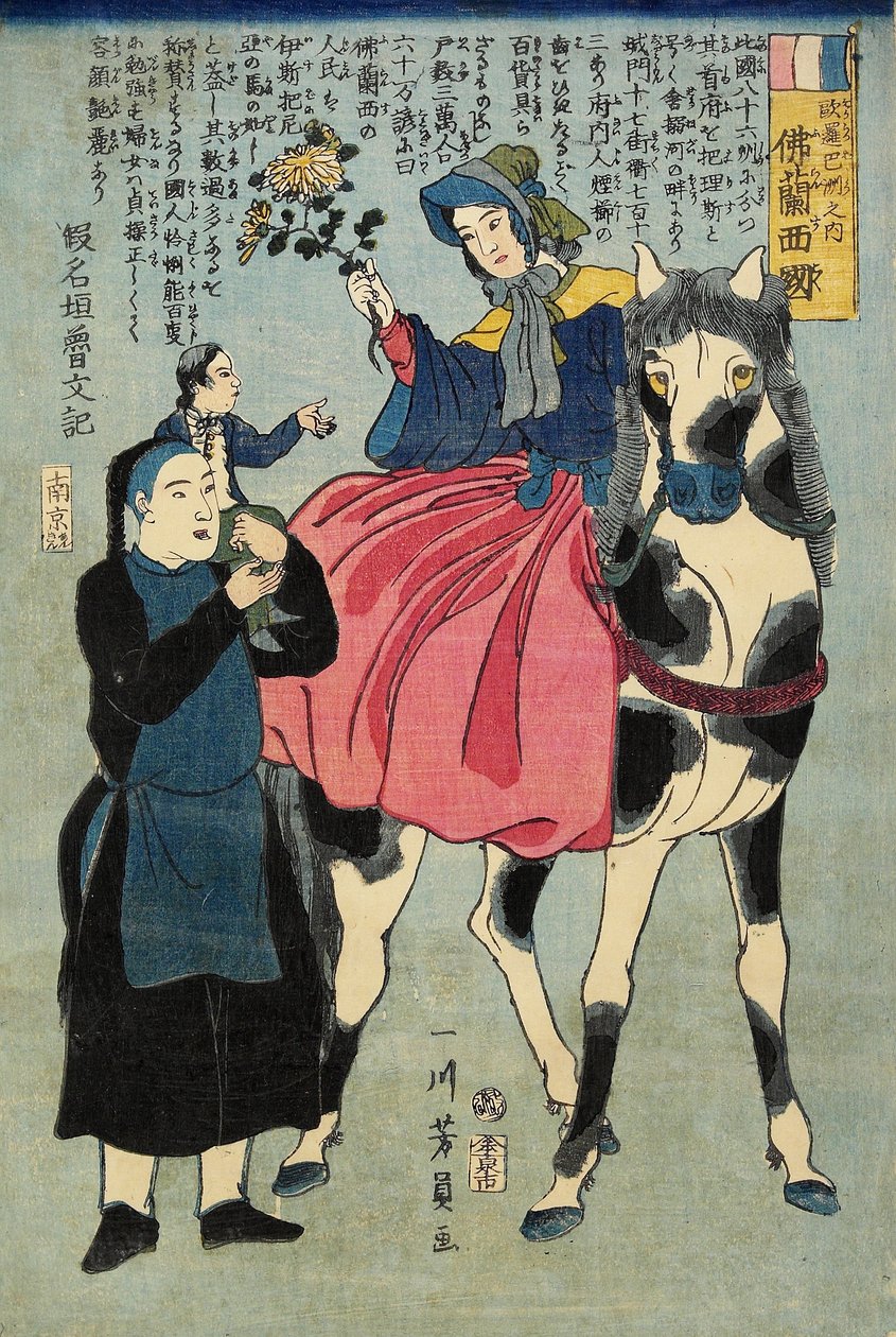 Francja, luty 1862 autorstwa Utagawa Yoshikazu