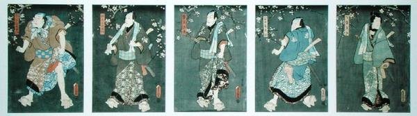 Pięć postaci ze sztuki Toyokuni (Pentatych) (zobacz także autorstwa Utagawa Kunisada