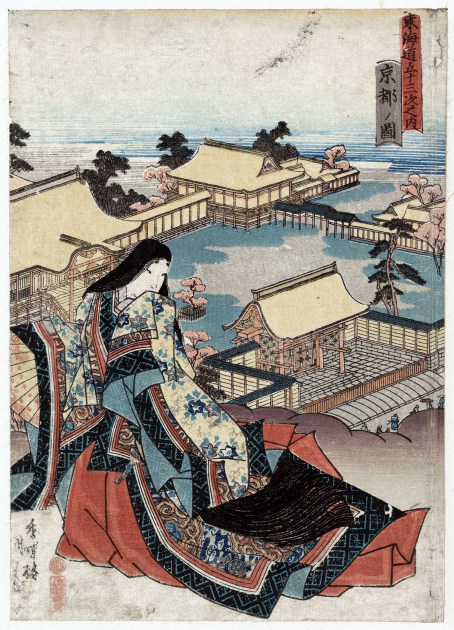 Ilustracja przedstawiająca Ito, widok na Ito autorstwa Utagawa (1786 1865) Kunisada