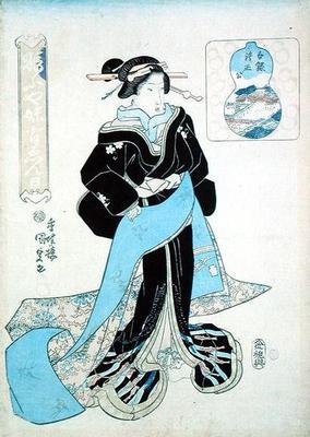Portret damy (drewnodruk) autorstwa Utagawa Kunisada