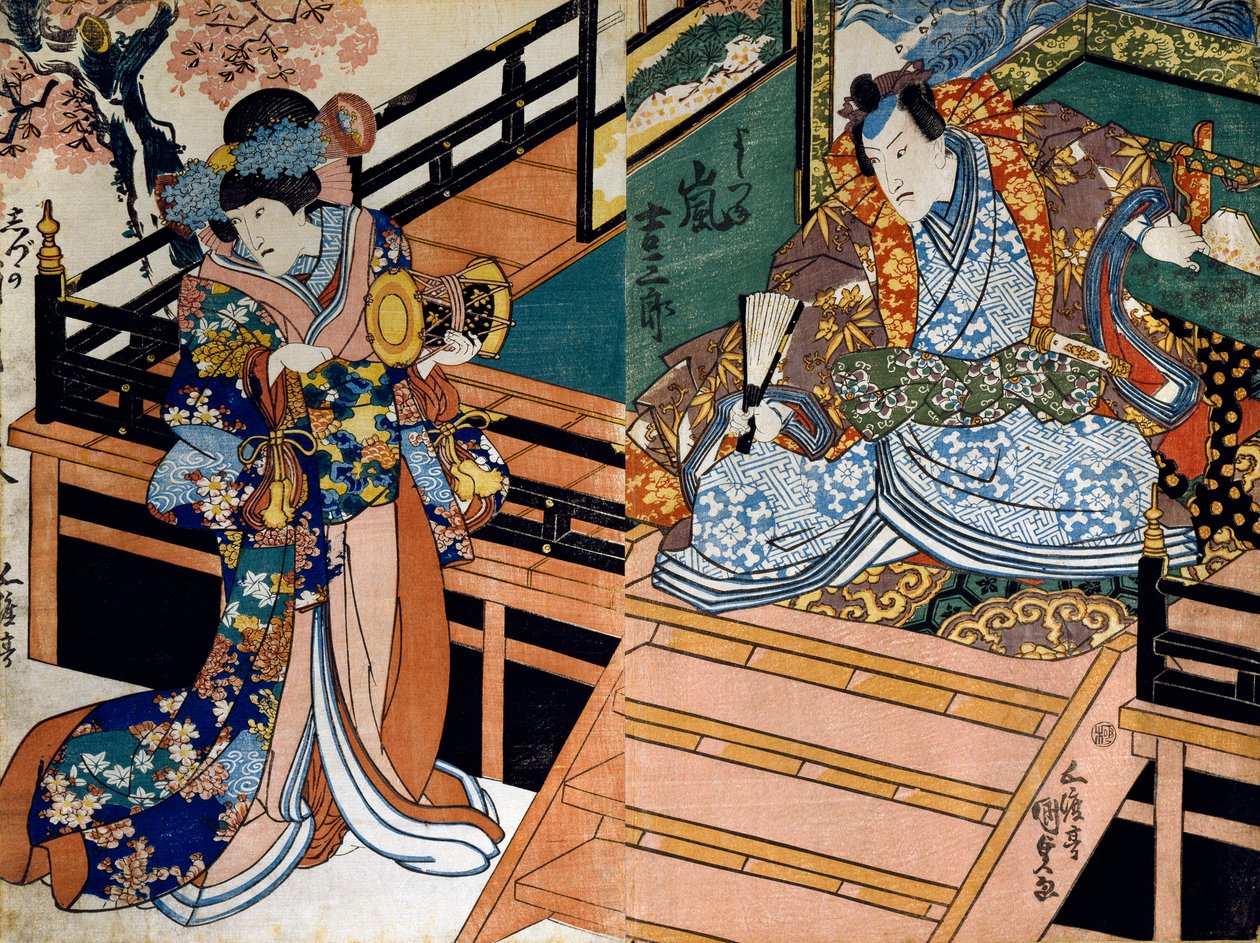 Długa formuła jest przeznaczona dla doktora Looneya i Toshii c i r. autorstwa Utagawa Kunisada
