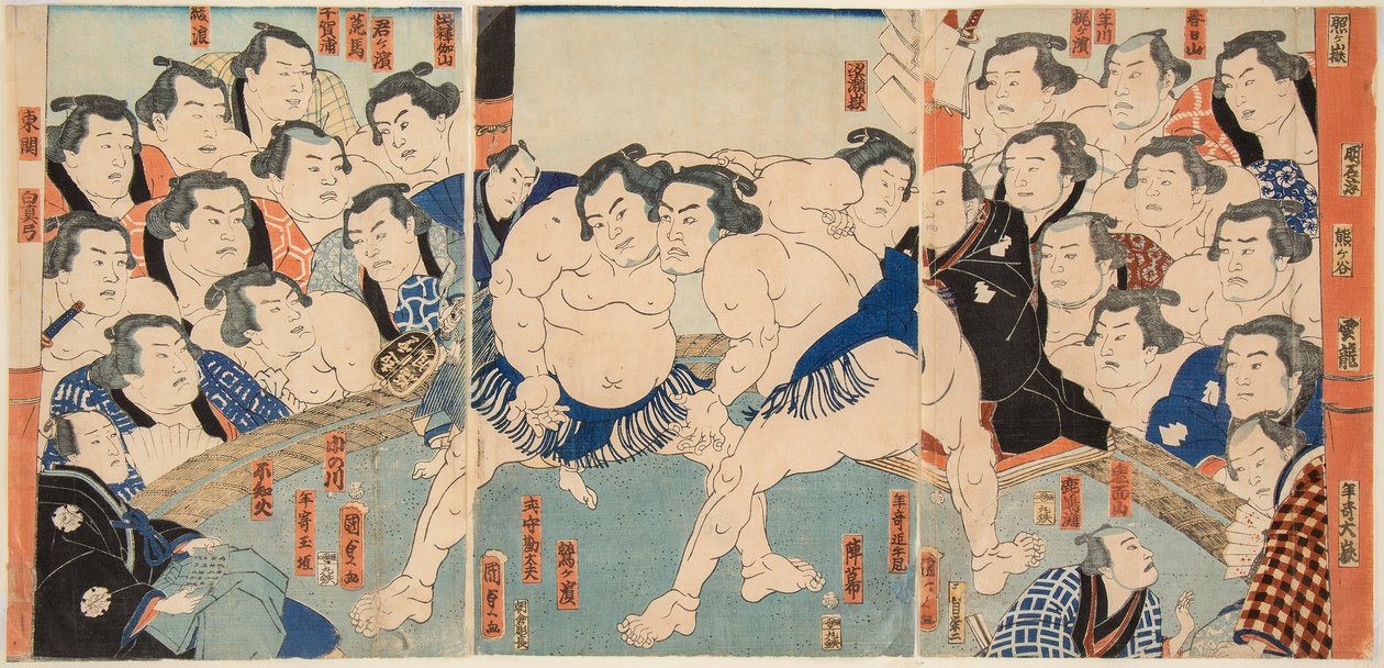 Małe pole m t Desmoen t Rewa koszt to Yamae t Jimaru. Zdjęcia i inna narodowość m-pe (dobra Toyokuni), Utagawa (1786-1865) autorstwa Utagawa Kunisada
