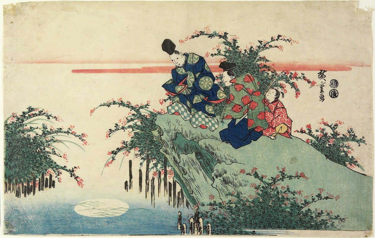 (Odbicie Księżyca), początek XIX wieku autorstwa Utagawa Hiroshige