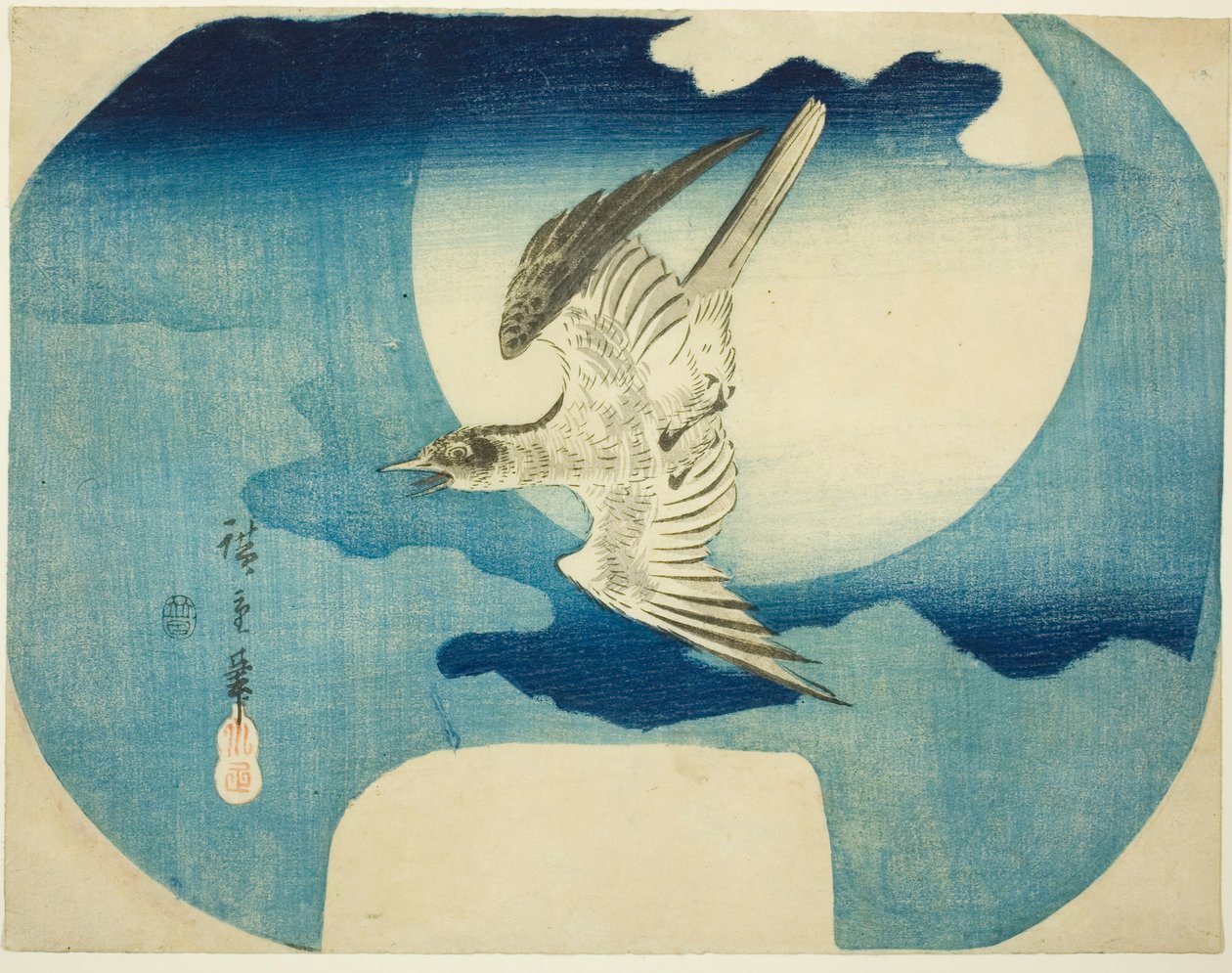 Kukułka na Księżycu autorstwa Utagawa Hiroshige