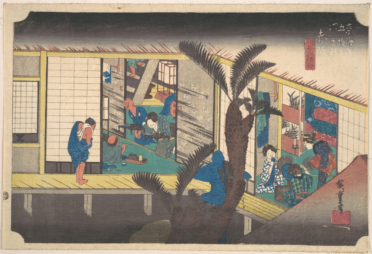 Akasaka, Ryosha Sho-fu autorstwa Utagawa Hiroshige