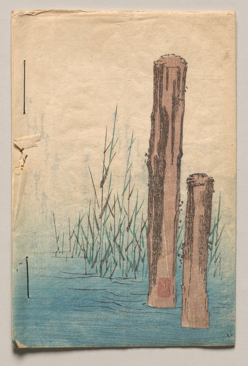 Okładka tylna książki „Wiersze na zimę i wiosnę” autorstwa Utagawa Hiroshige