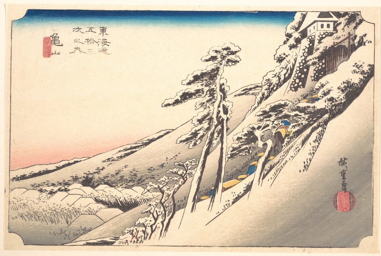 Pogodna aura po śniegu autorstwa Utagawa Hiroshige