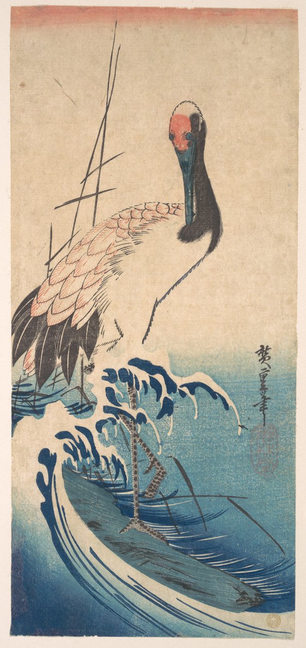 Crane i Surf autorstwa Utagawa Hiroshige