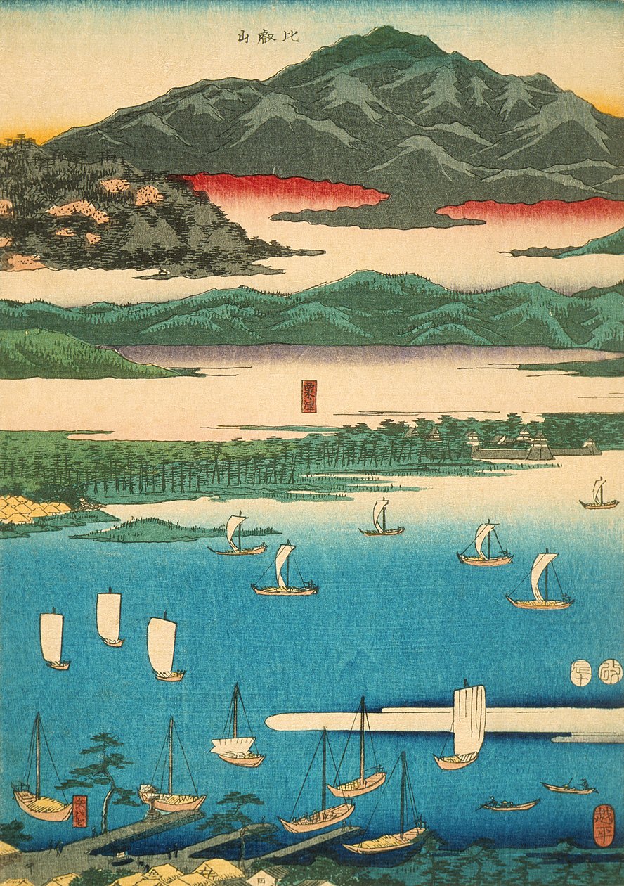 Osiem widoków Ōmi autorstwa Utagawa Hiroshige
