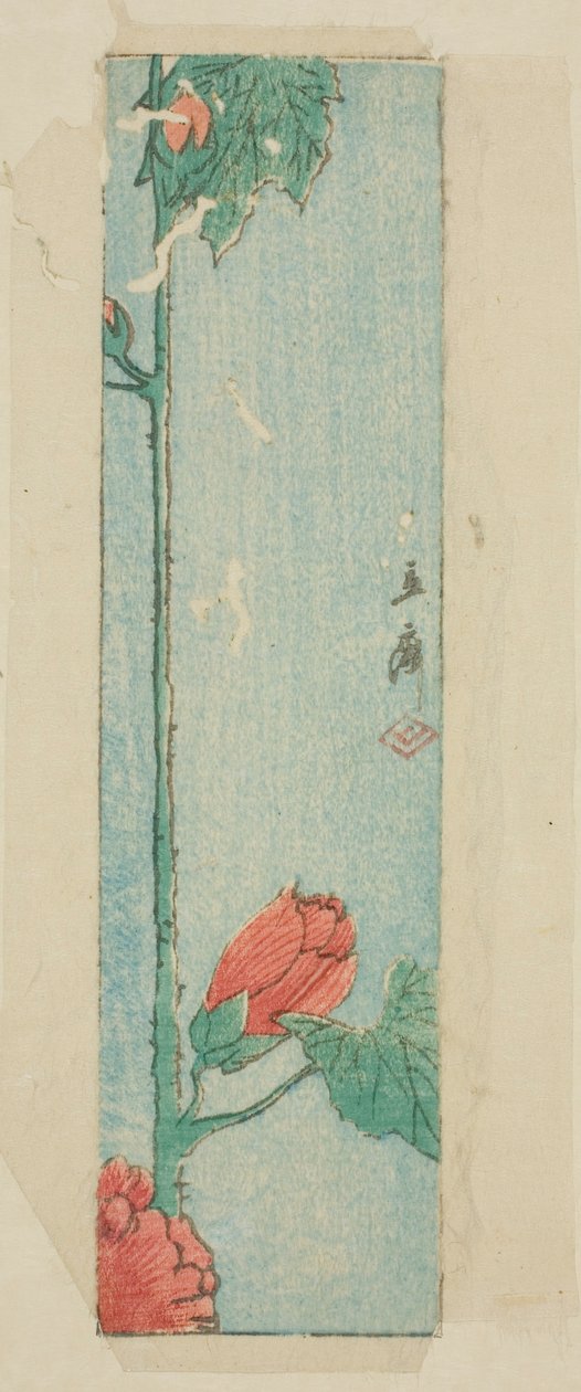 Koperta z hibiskusem autorstwa Utagawa Hiroshige