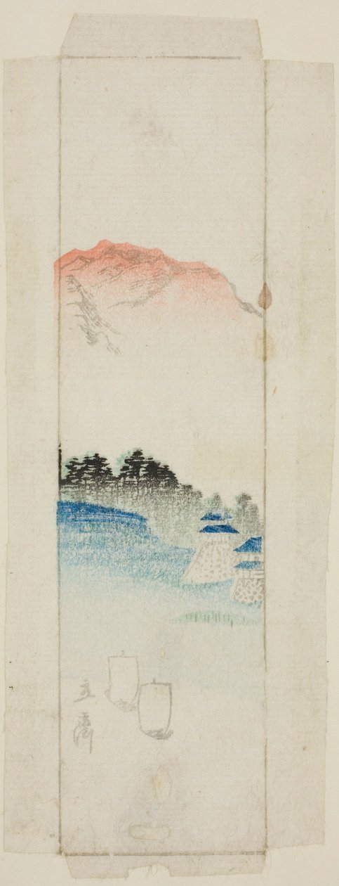 Koperta z krajobrazem autorstwa Utagawa Hiroshige