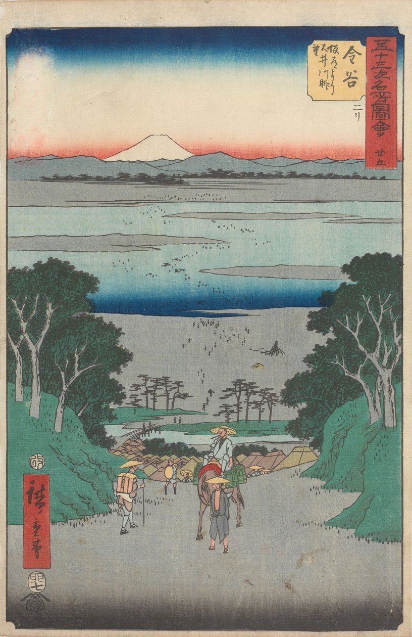 Słynne widoki pięćdziesięciu trzech stacji autorstwa Utagawa Hiroshige