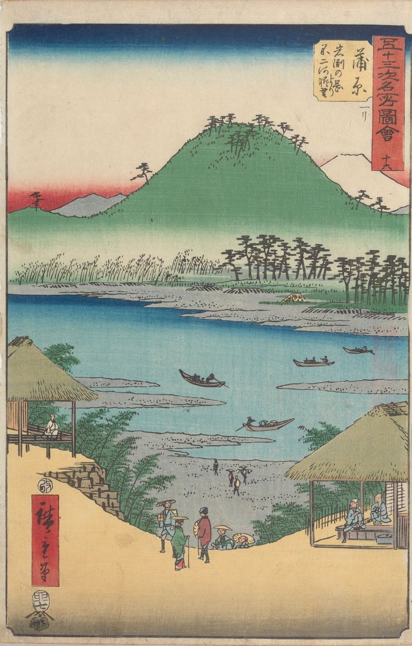 Słynne widoki pięćdziesięciu trzech stacji autorstwa Utagawa Hiroshige