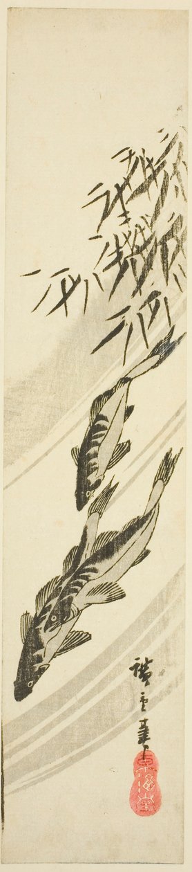 Ryba w strumieniu autorstwa Utagawa Hiroshige