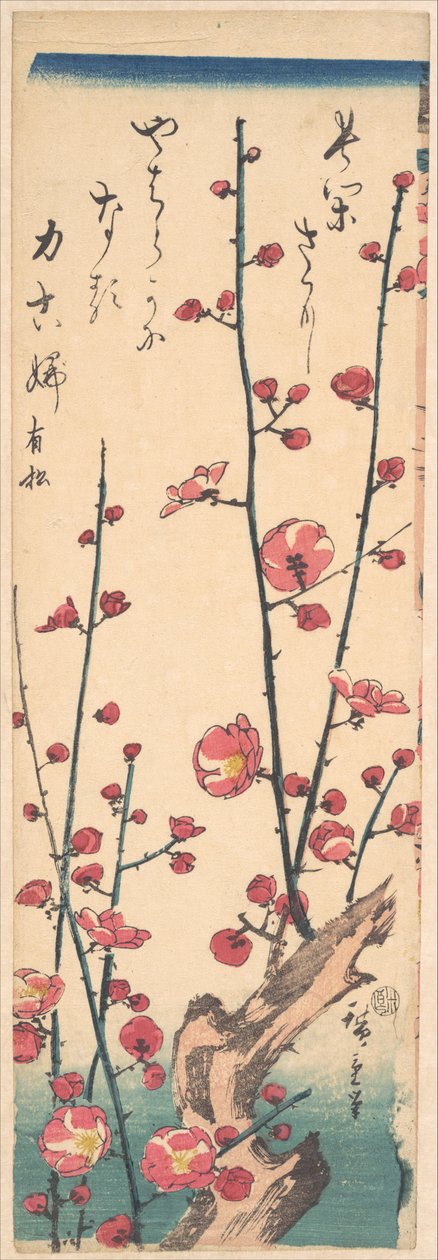 Blühender Pflaumenbaum autorstwa Utagawa Hiroshige