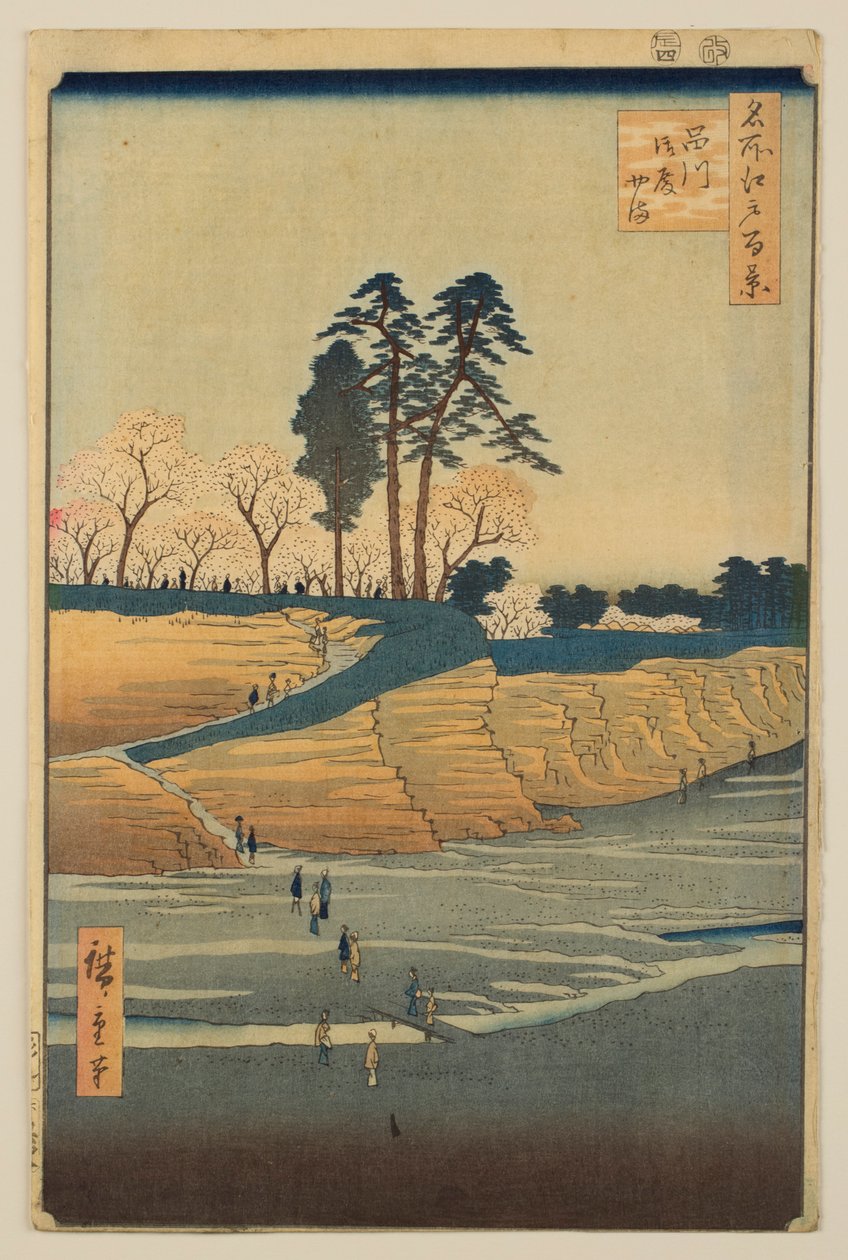 Gotenyama w Shinagawie, z serii „Sto słynnych widoków Edo” autorstwa Utagawa Hiroshige