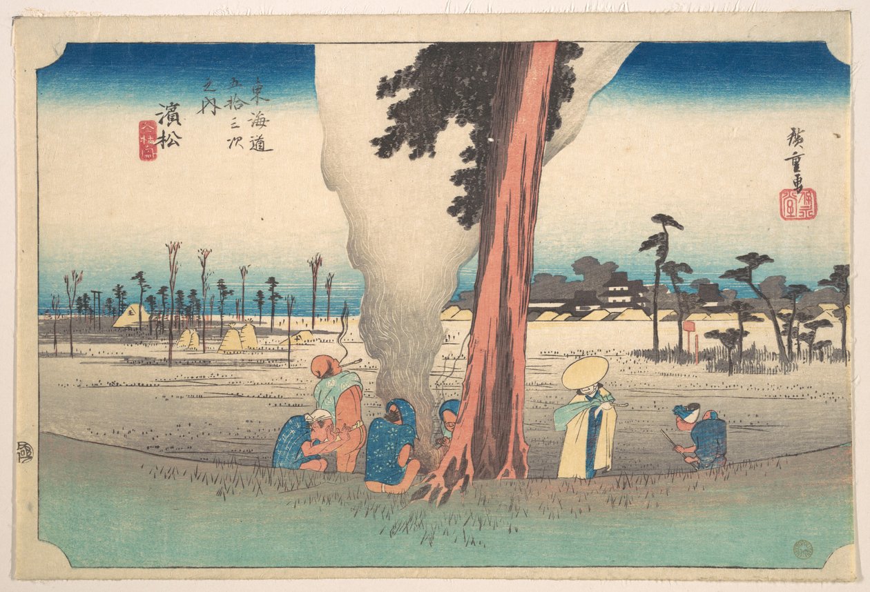 Hamamatsu, widok na Toko autorstwa Utagawa Hiroshige