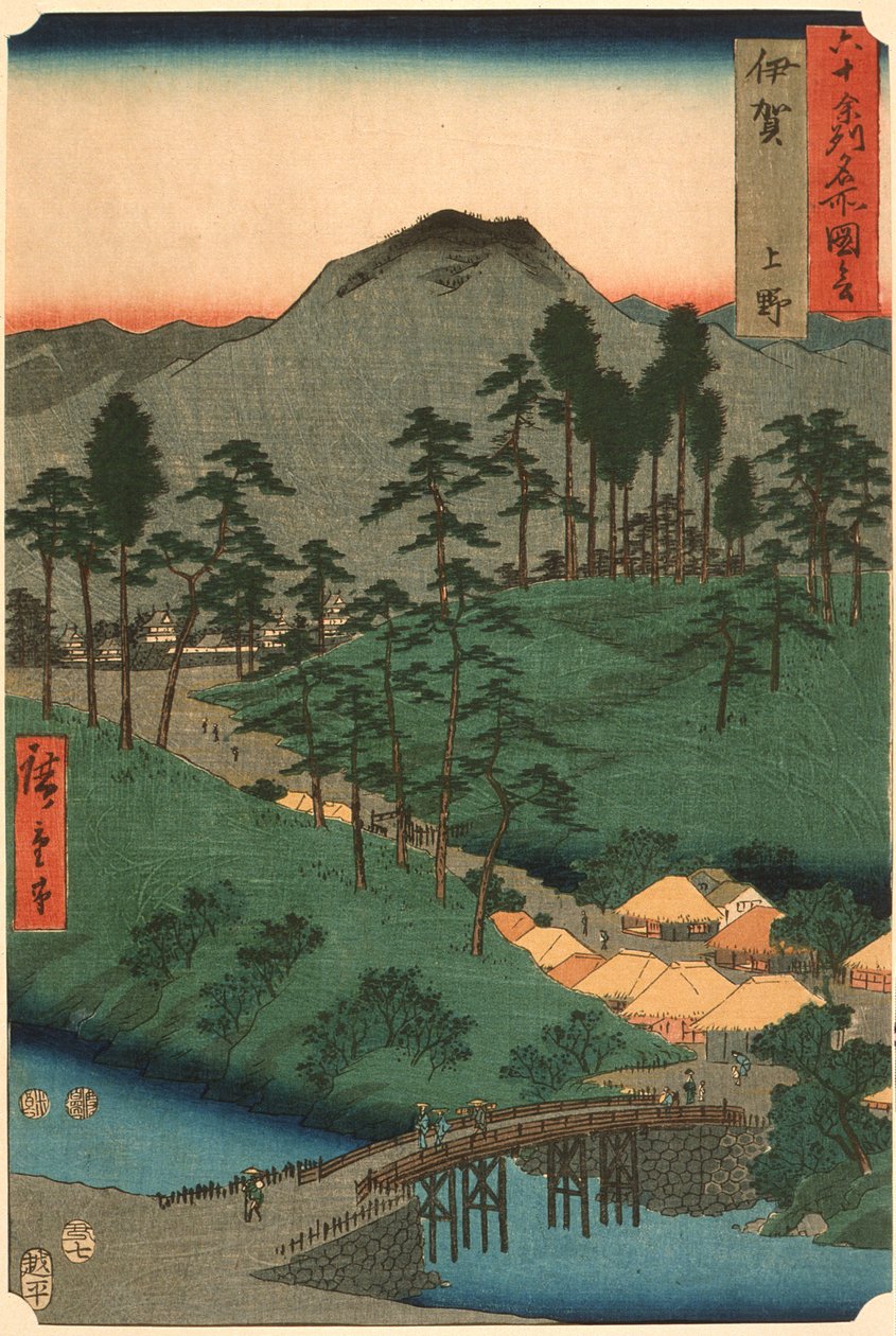 Prowincja Iga, Ueno autorstwa Utagawa Hiroshige
