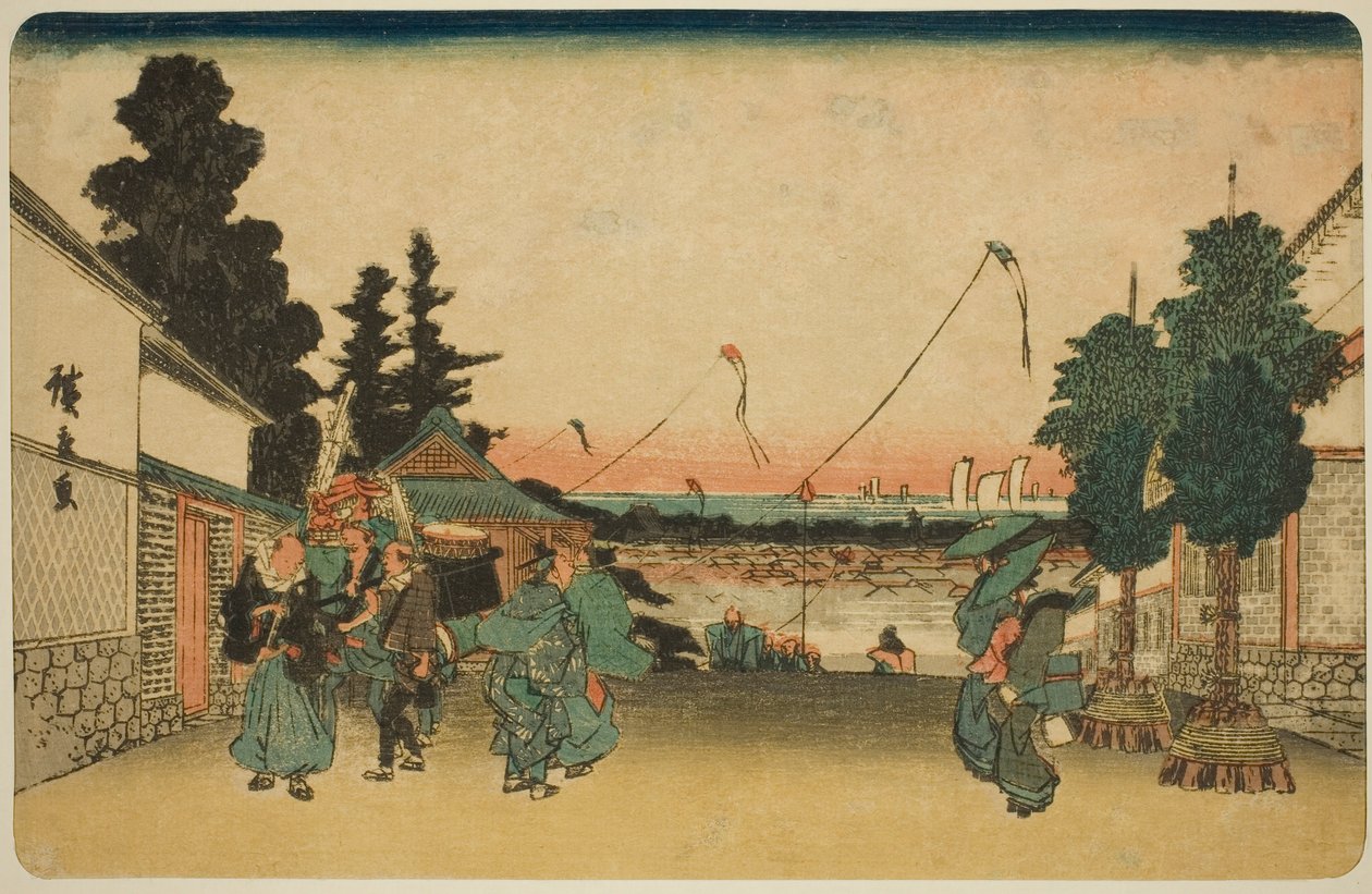 Kasumigaseki, z serii „Fa sieci Pa z powrotem Edo” (rzecz sławne miejsce)” autorstwa Utagawa Hiroshige