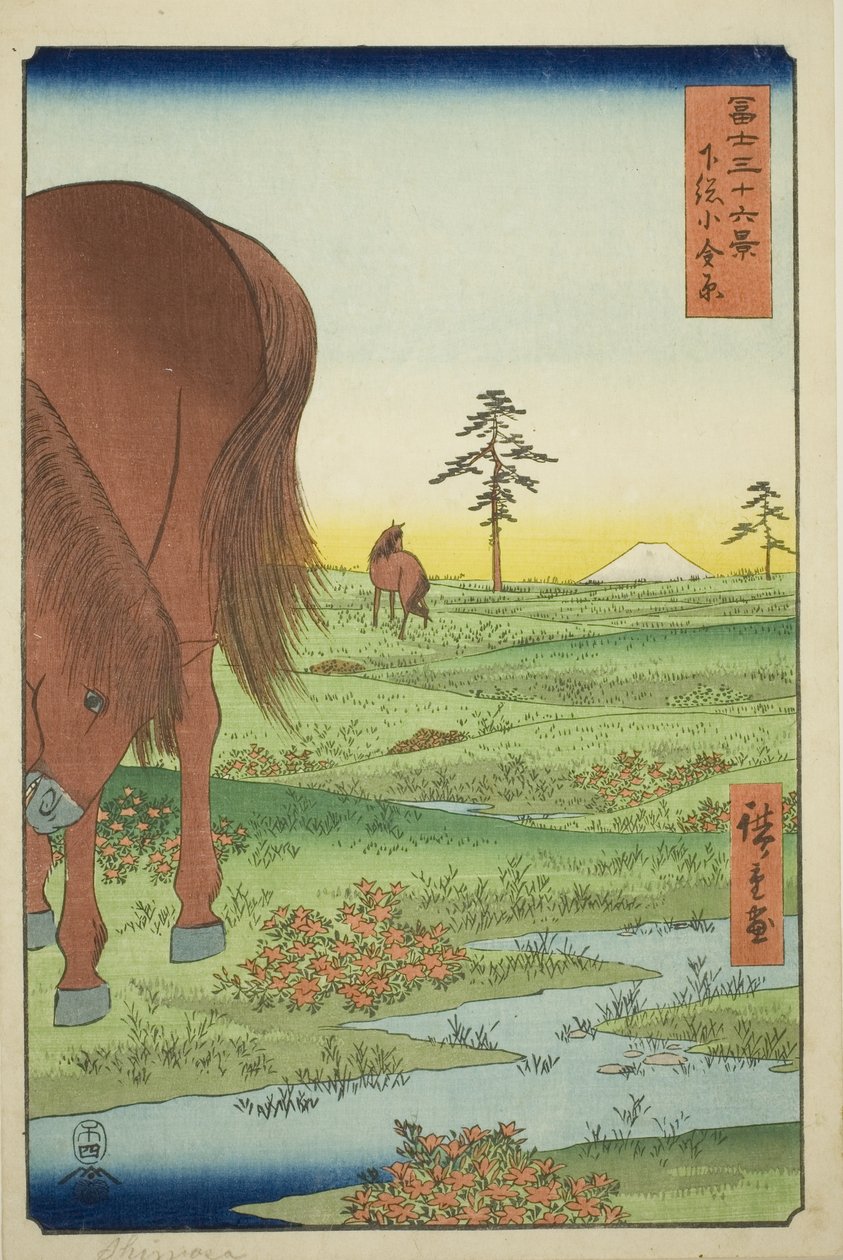 Ogane P grzywny członek Gesasa P Rovinse (Shimosa Koganehara), z serii Te `` Pan Tyrty x Widoki góry Fuji (Fuji Usaju Rokukatsu) 