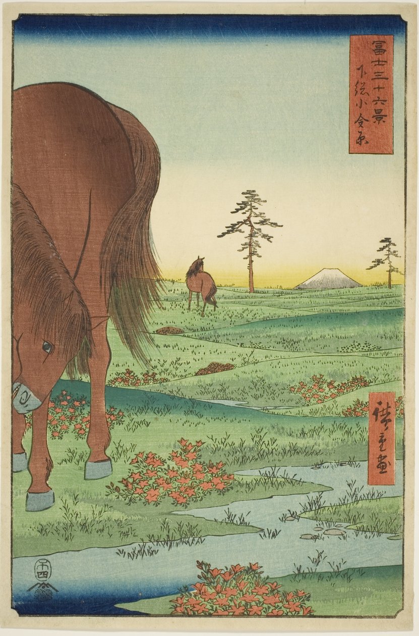 Ogane P grzywny członek Gesasa P Rovinse (Shimosa Koganehara), z serii Te `` Pan Tyrty x Widoki góry Fuji (Fuji Usaju Rokukatsu) 