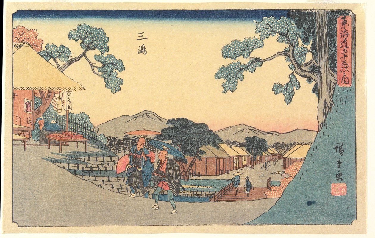 Mishima autorstwa Utagawa Hiroshige