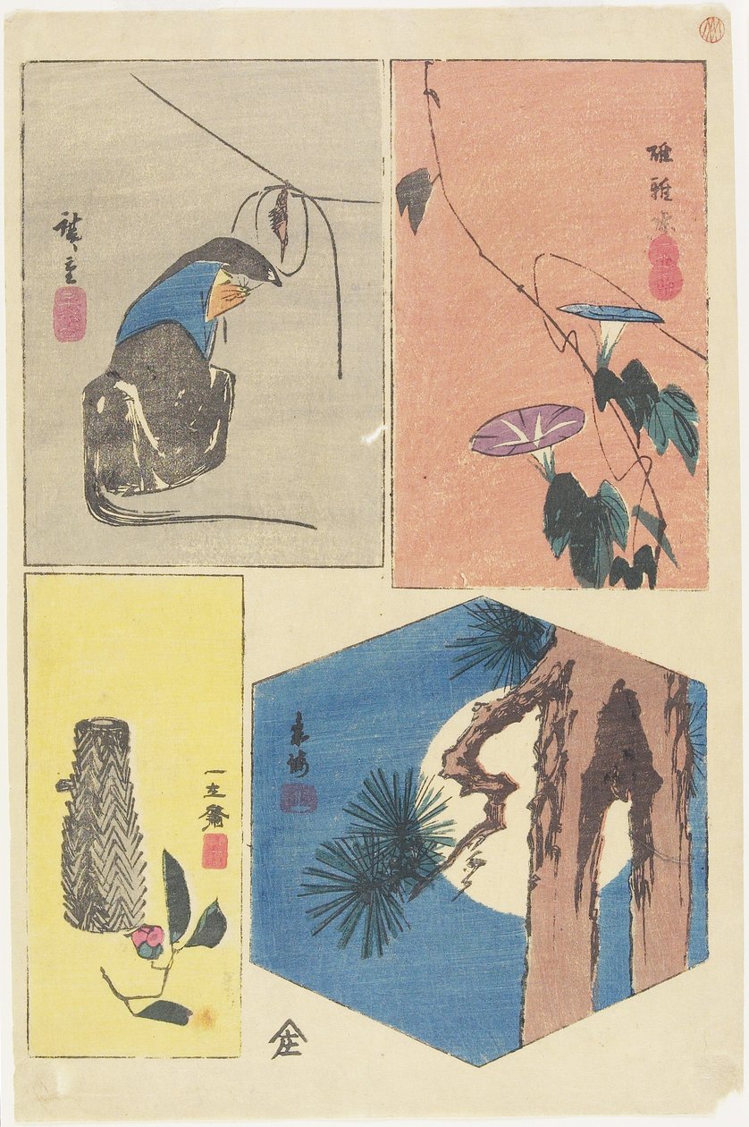 Mieszane odbitki słynnych widoków Edo, ok. 1857 r. autorstwa Utagawa Hiroshige