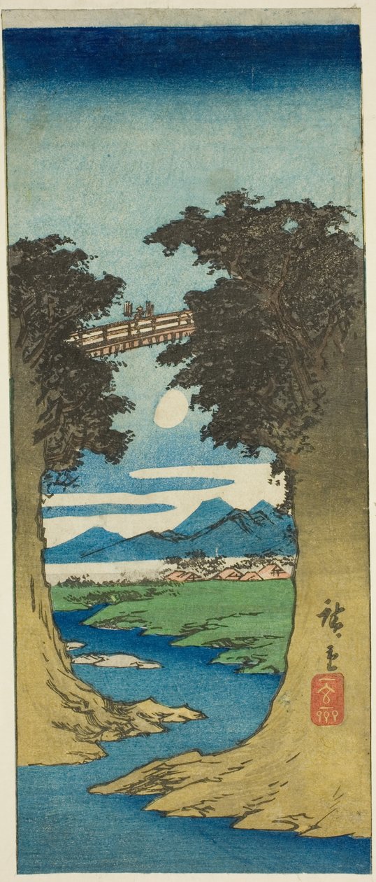 Most Małp autorstwa Utagawa Hiroshige