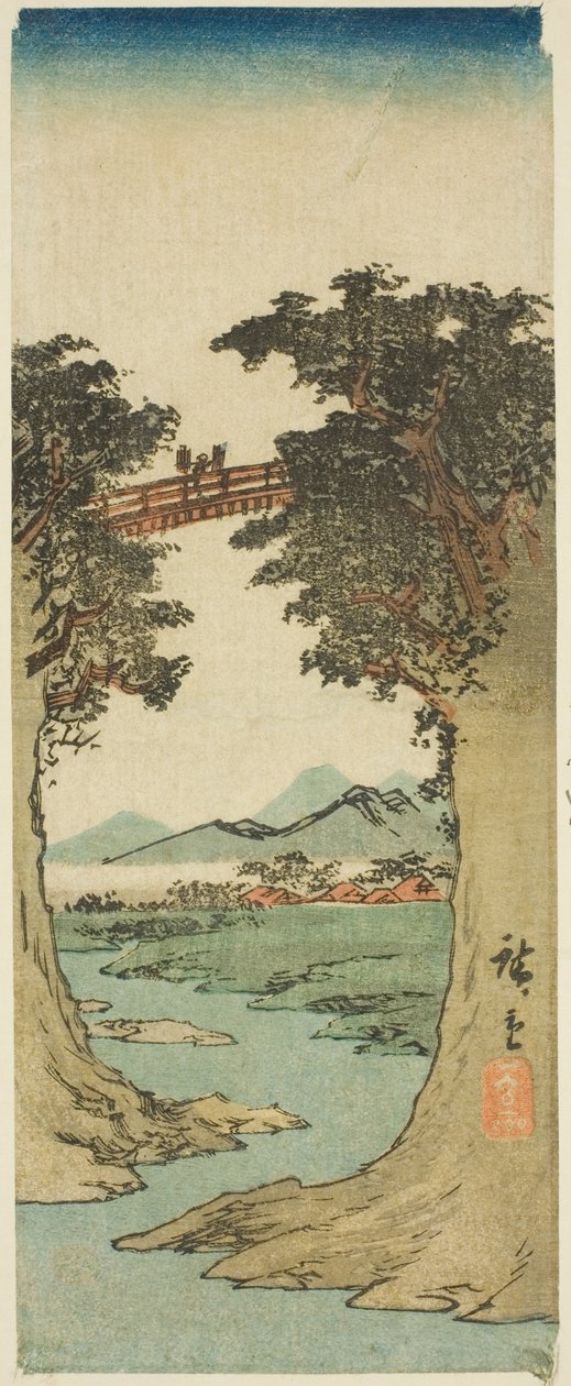 Most Małp autorstwa Utagawa Hiroshige