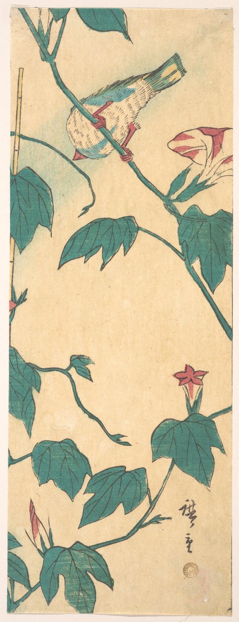 Morgenruhm und Vogel autorstwa Utagawa Hiroshige