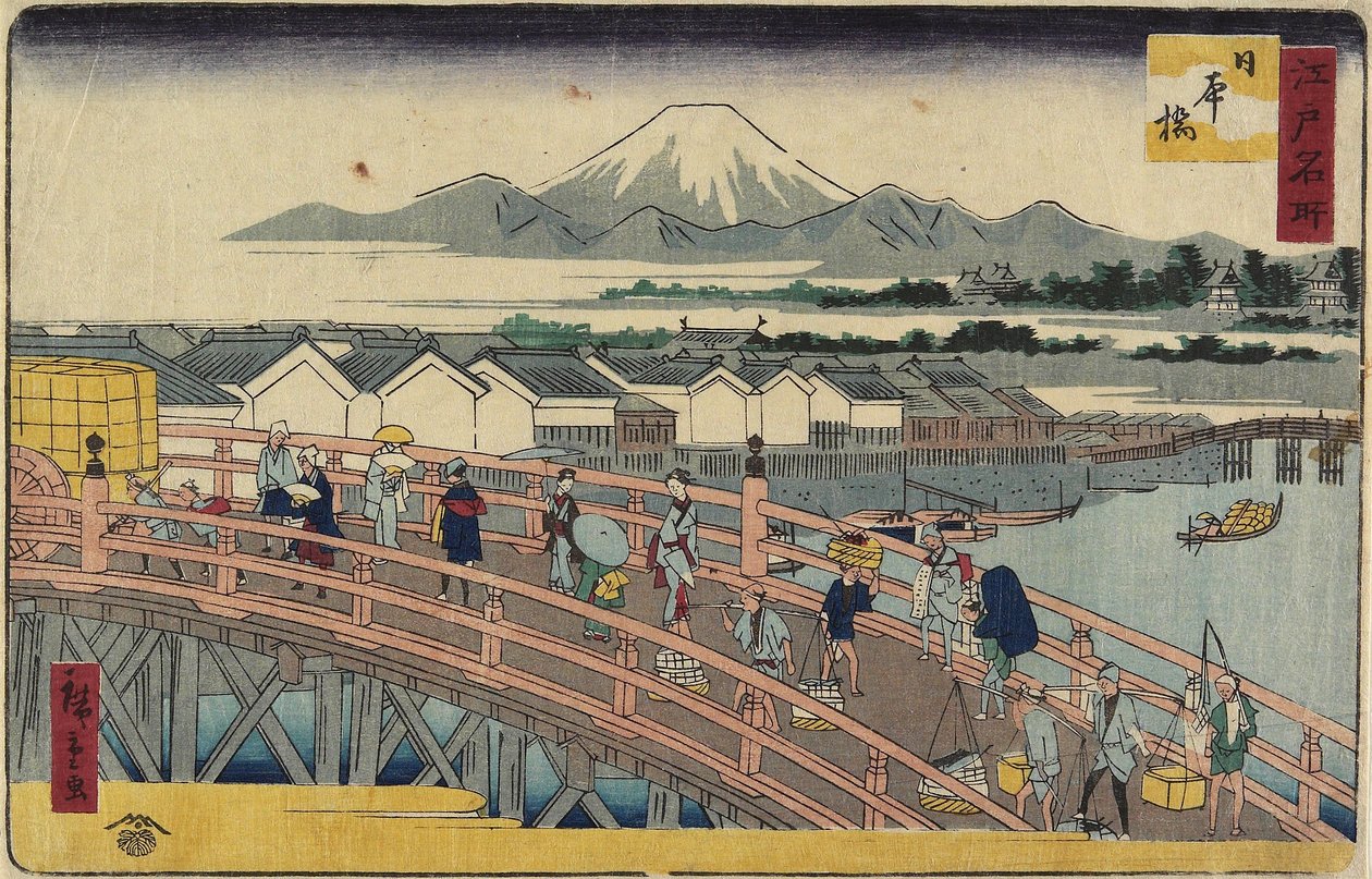 Grzbiet Nihonbashi B, 1830-1858 autorstwa Utagawa Hiroshige
