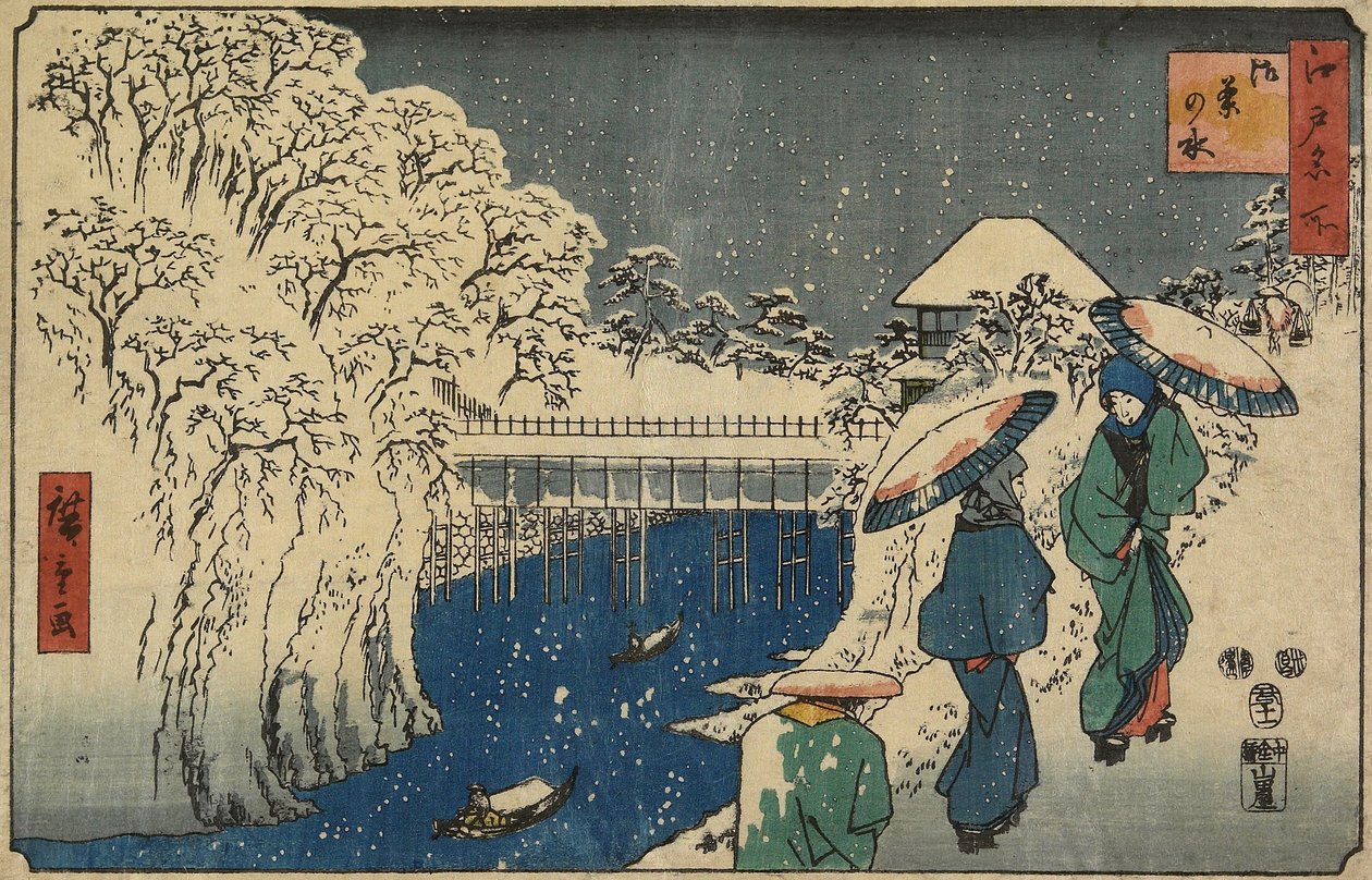 Ochanomizu, listopad 1853 autorstwa Utagawa Hiroshige