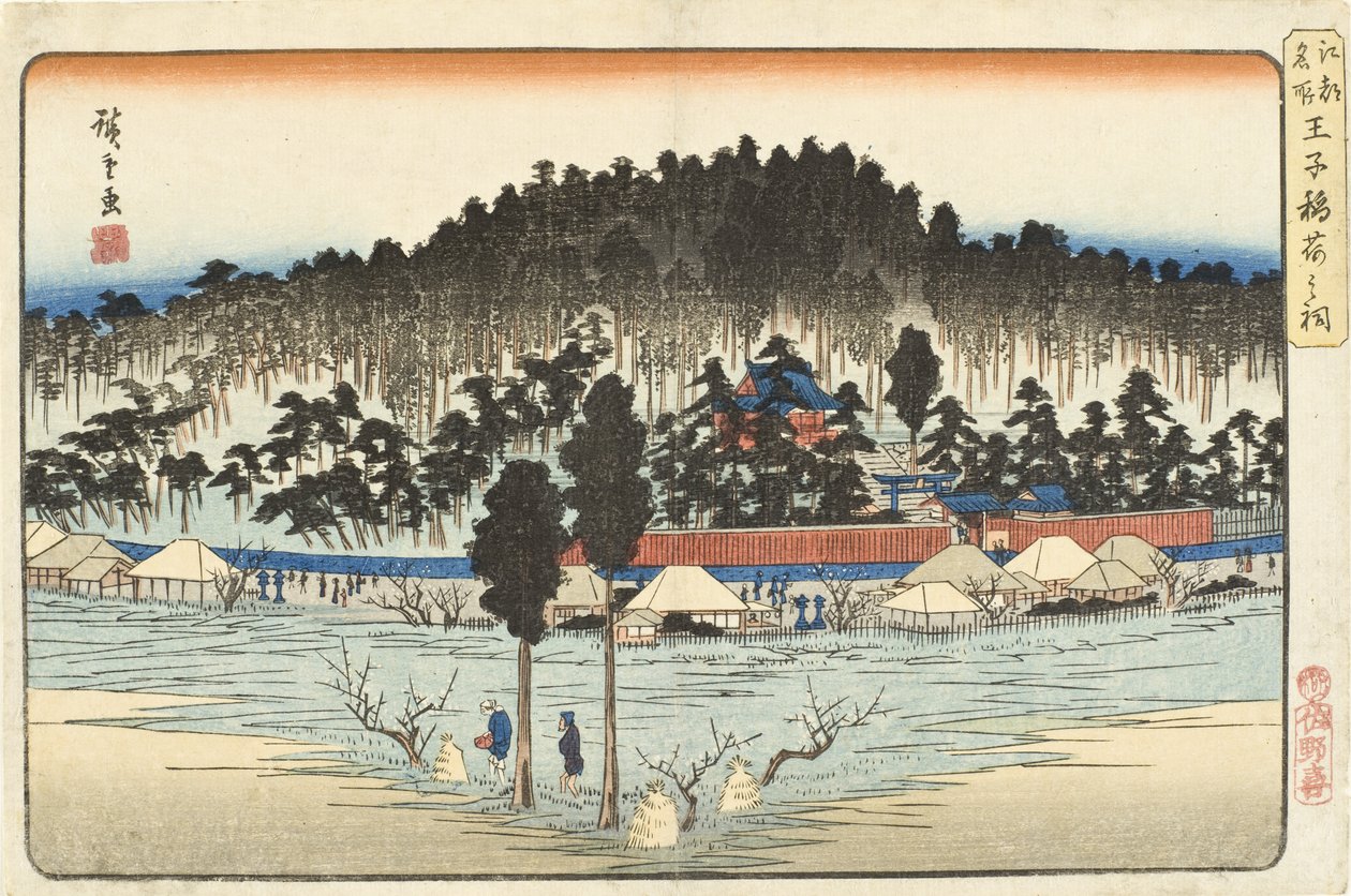 Świątynia Ōji Inari autorstwa Utagawa Hiroshige