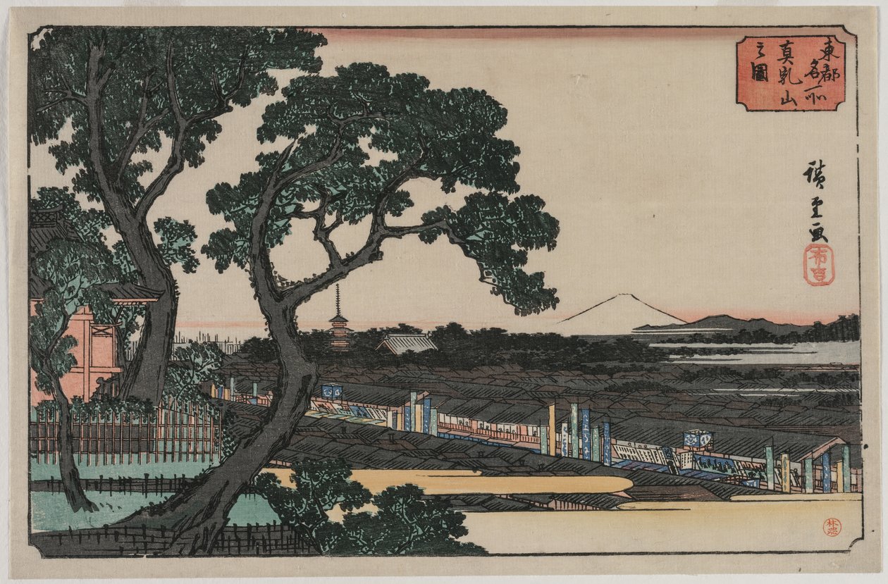 Obraz Matsuchiyamy z serii Znane miejsca w stolicy wschodniej autorstwa Utagawa Hiroshige