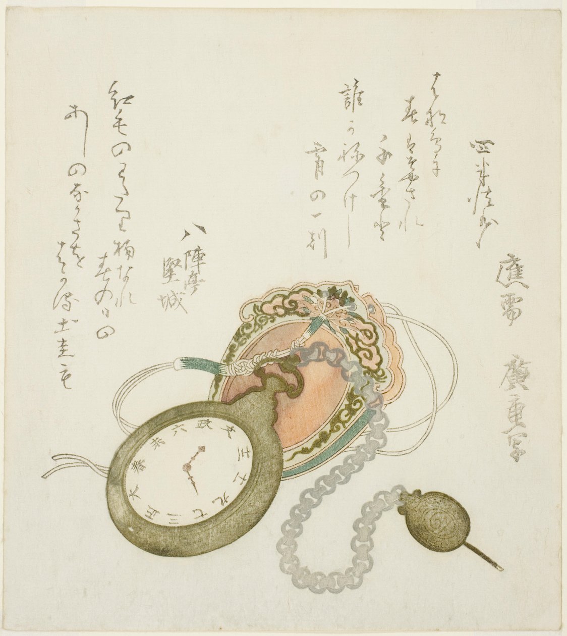 Zegarek kieszonkowy autorstwa Utagawa Hiroshige