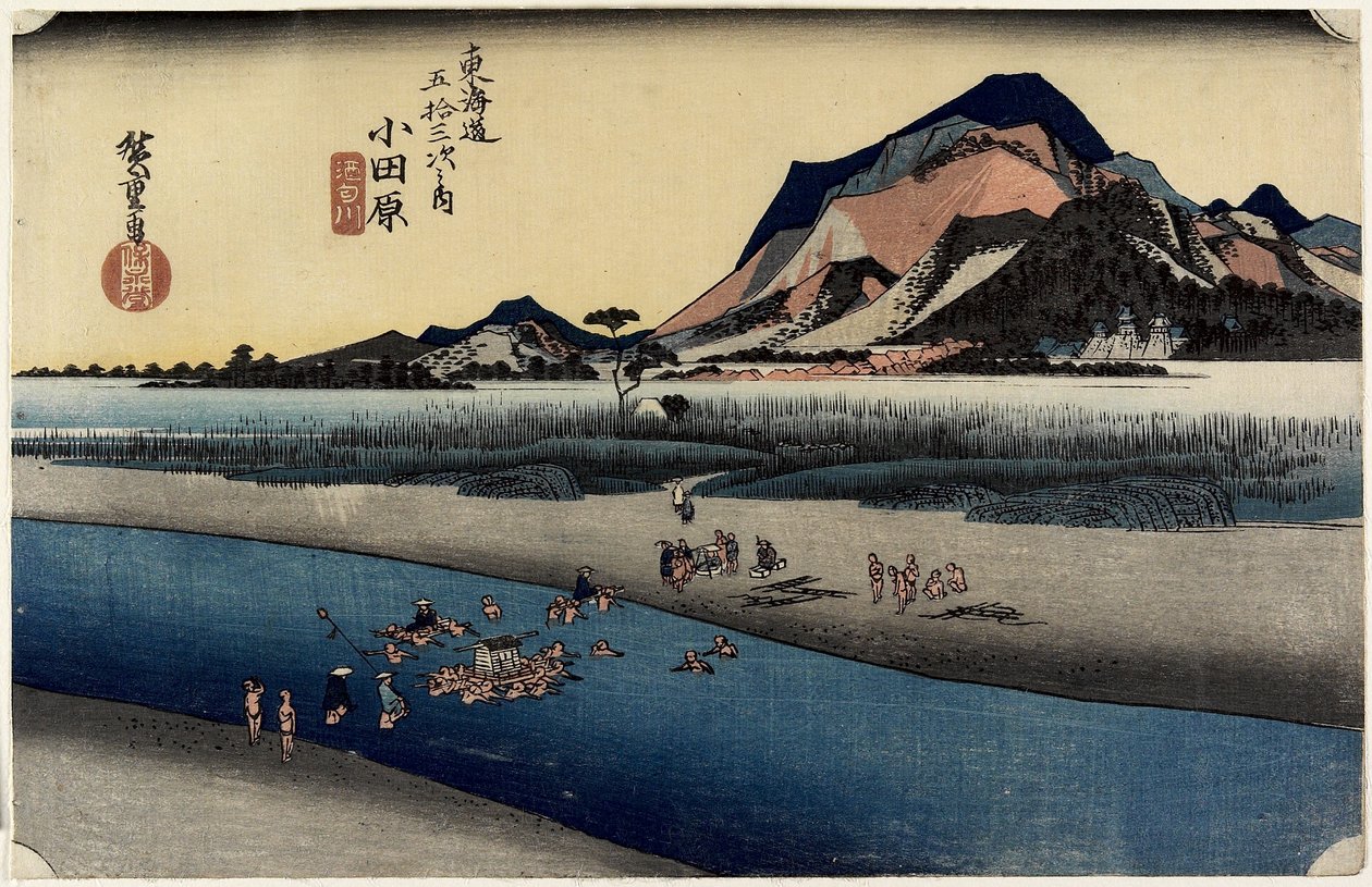 Rzeka Sakawa, Odawara, ok. godz. 1833 autorstwa Utagawa Hiroshige