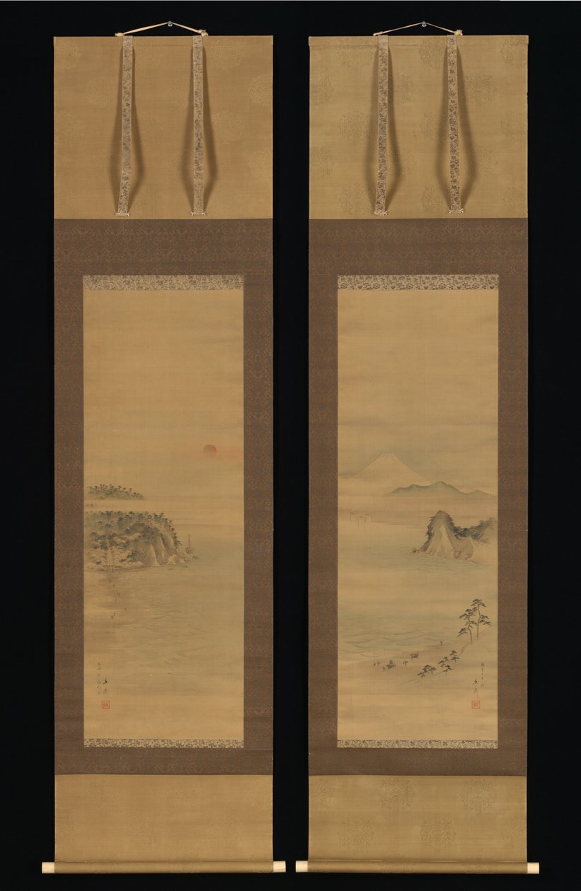 Shichirigahama und Enoshima autorstwa Utagawa Hiroshige