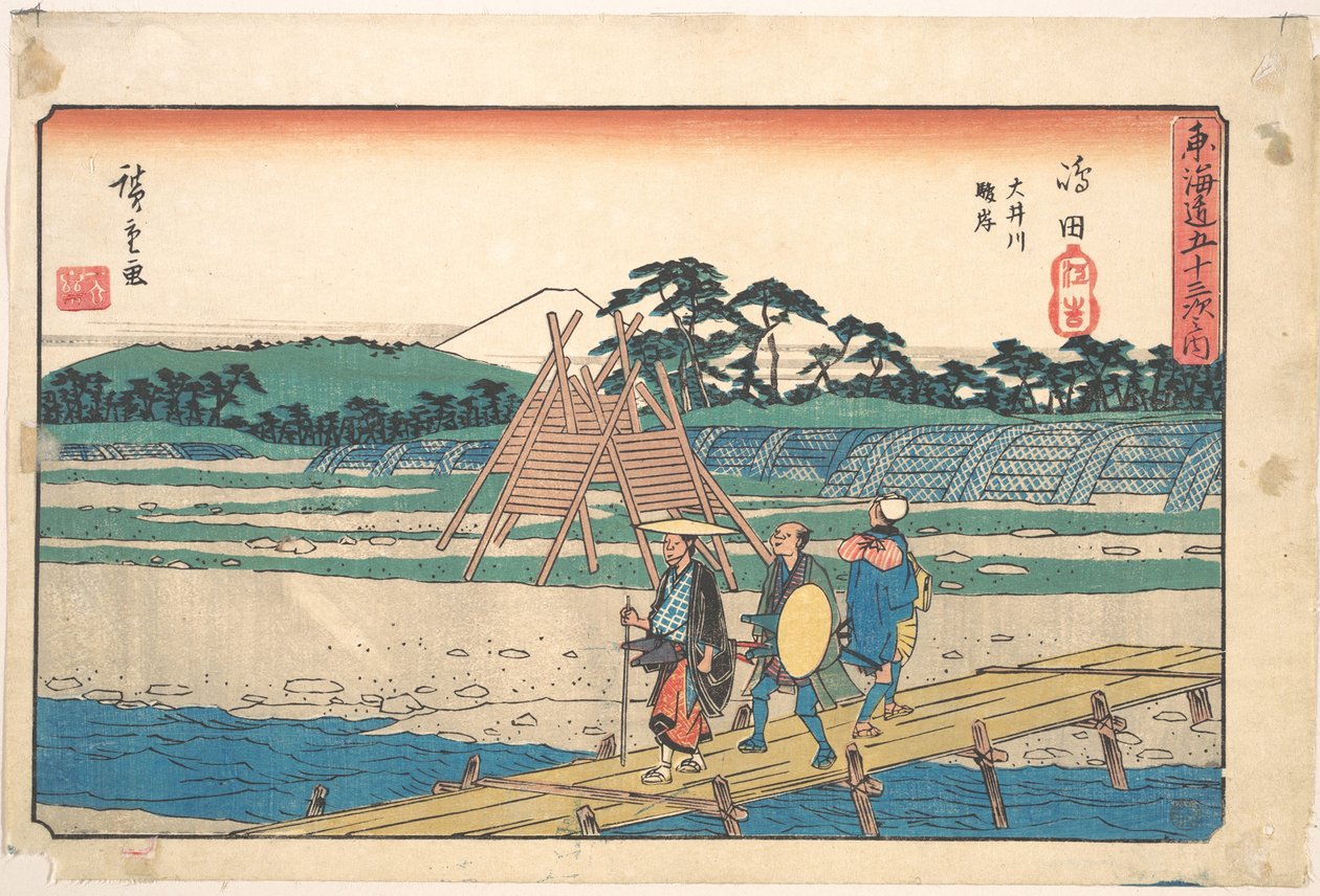 Shimada autorstwa Utagawa Hiroshige