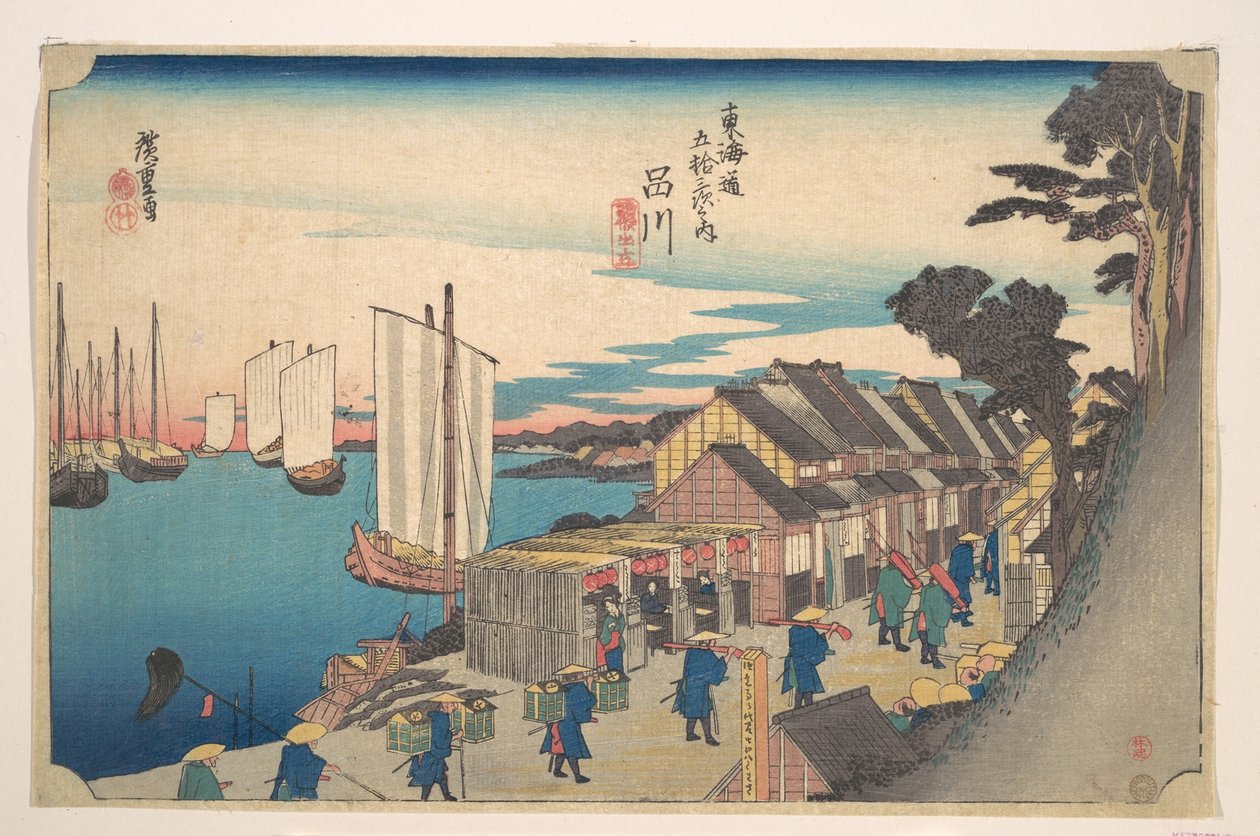 Shinagawa; Shoko Detachi autorstwa Utagawa Hiroshige