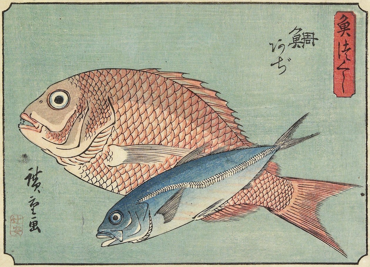 Lucjan i Makrela, 1830-1844 autorstwa Utagawa Hiroshige