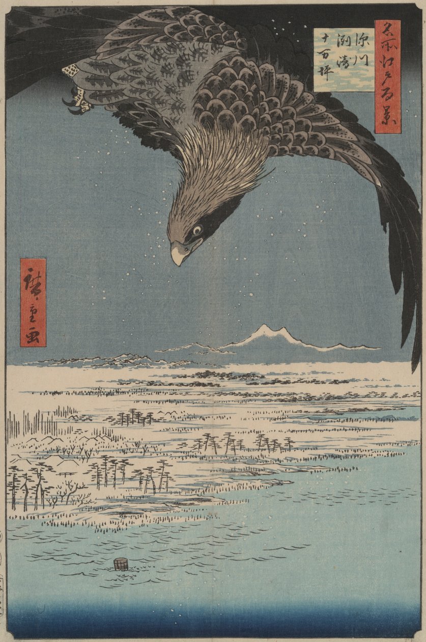 Dziesięć tysięcy akrów równiny w Fukagawa Susaki: sto słynnych widoków Edo autorstwa Utagawa Hiroshige