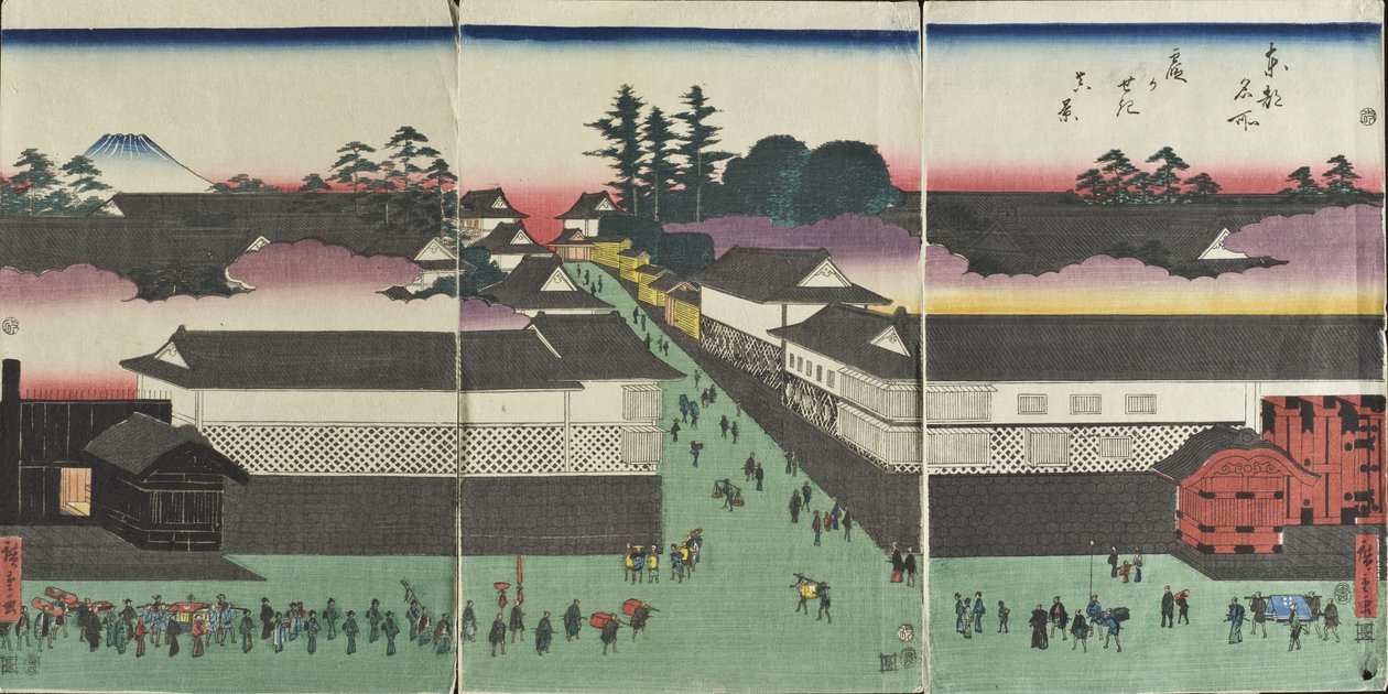 Prawdziwy widok na Kasumigaseki autorstwa Utagawa Hiroshige