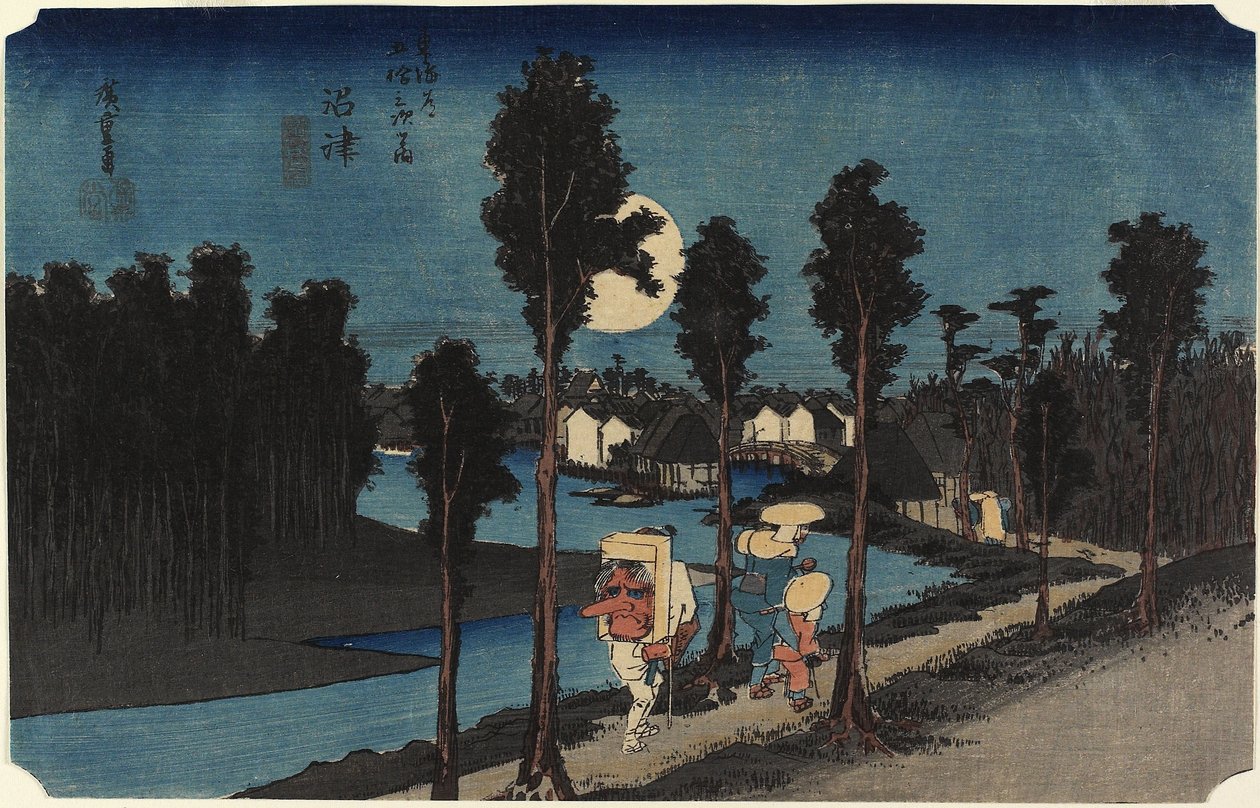 Scena zimowa, Mamamastu, ok. 1930 r. 1833 autorstwa Utagawa Hiroshige