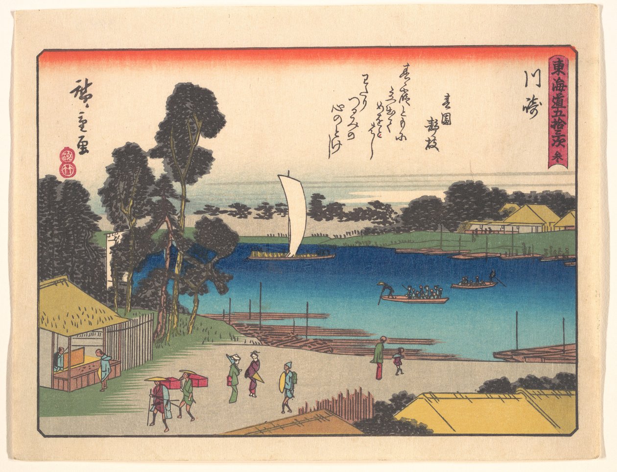 53 stacje na szlaku Tōkaidō – Kawasaki autorstwa Utagawa Hiroshige