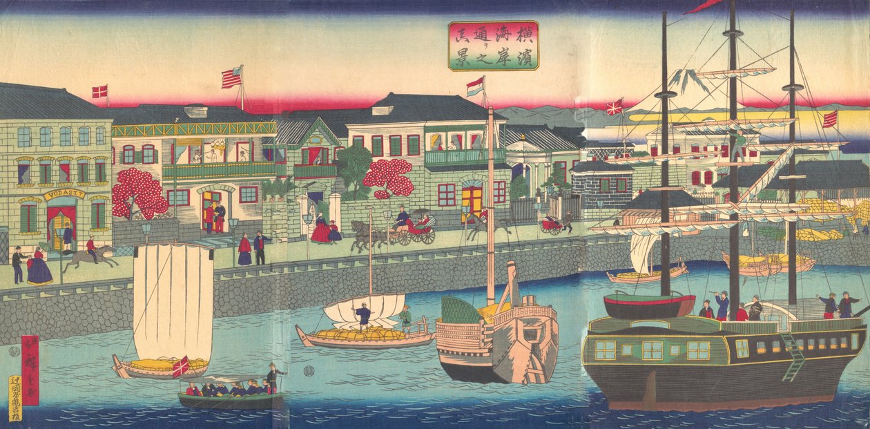1870, V Brama, 1870. autorstwa Utagawa Hiroshige III