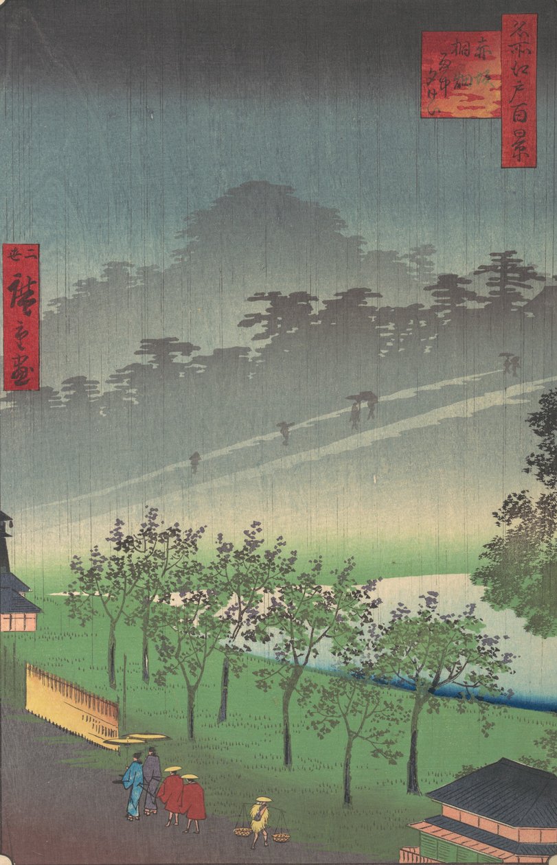Kosmiczny system olejowy Leela Akasaka, co? 1859. autorstwa Utagawa Hiroshige II