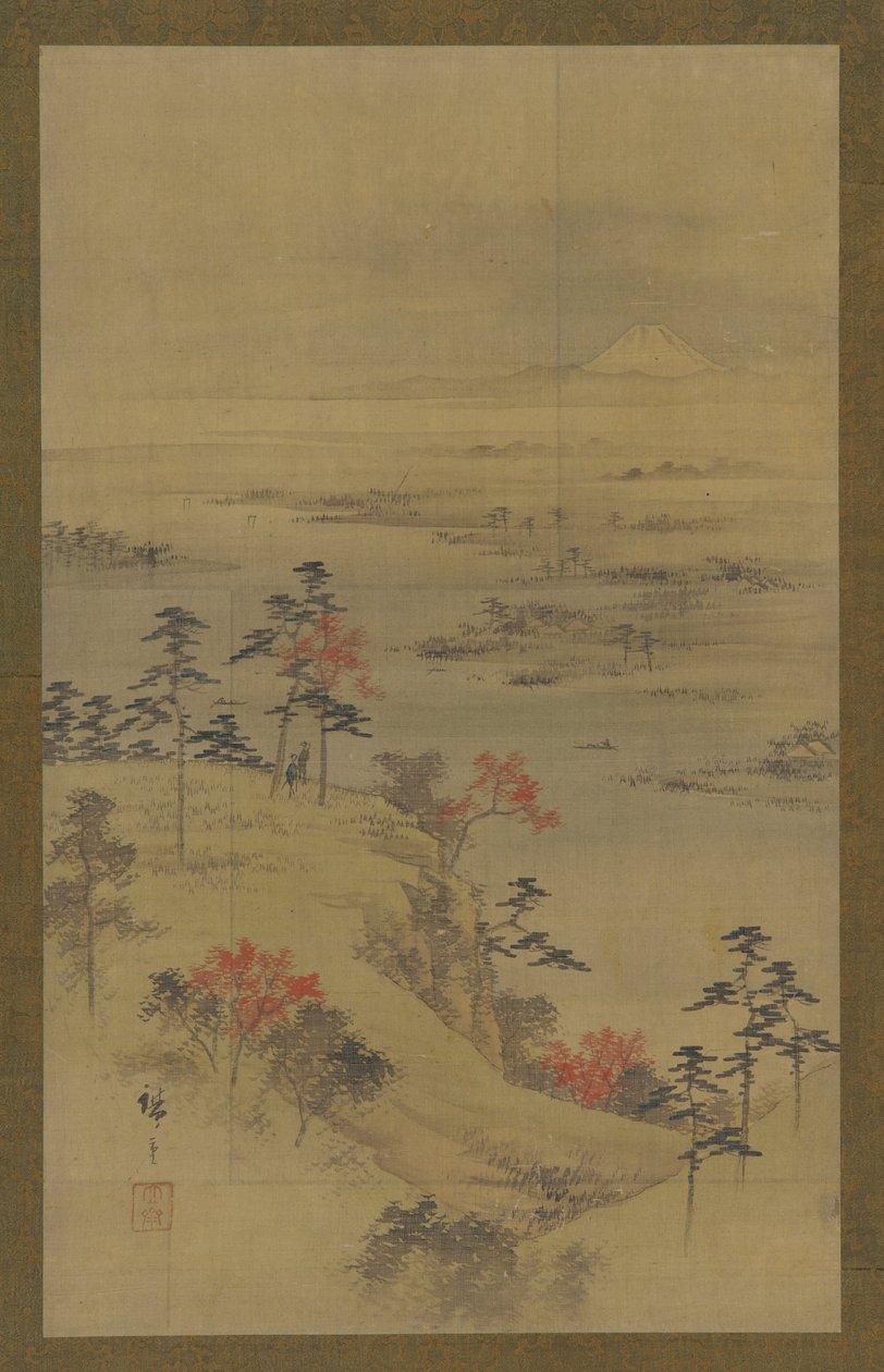 Jesienny krajobraz, połowa XIX wieku. autorstwa Utagawa Hiroshige II