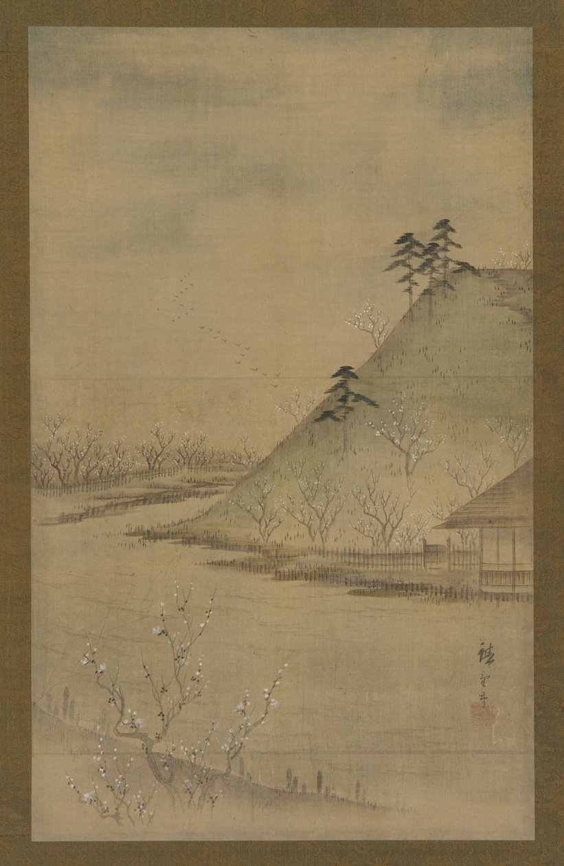 Wiosenny krajobraz, połowa XIX wieku. autorstwa Utagawa Hiroshige II